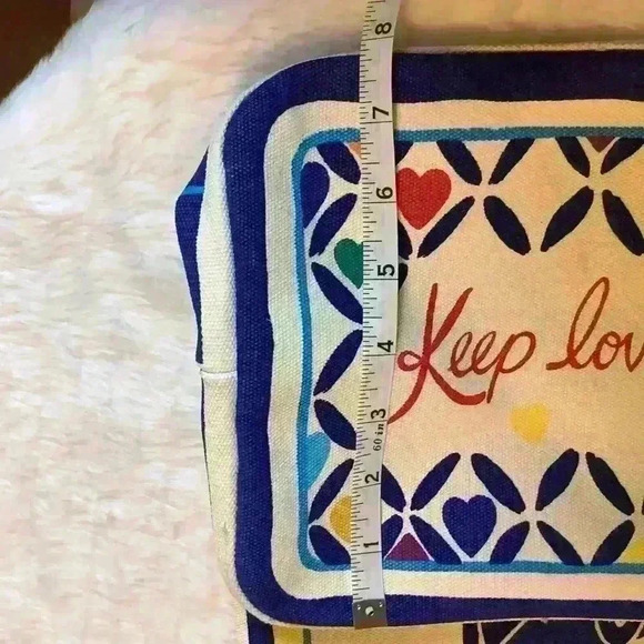 Giant Brighton Tote Shopper’s Canvas Bag Love Themed Hearts Gift New NWT - Picture 12 of 15